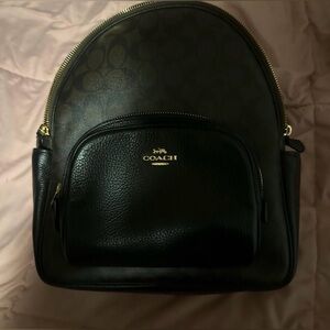 Coach Black and Brown Court Mini Backpack